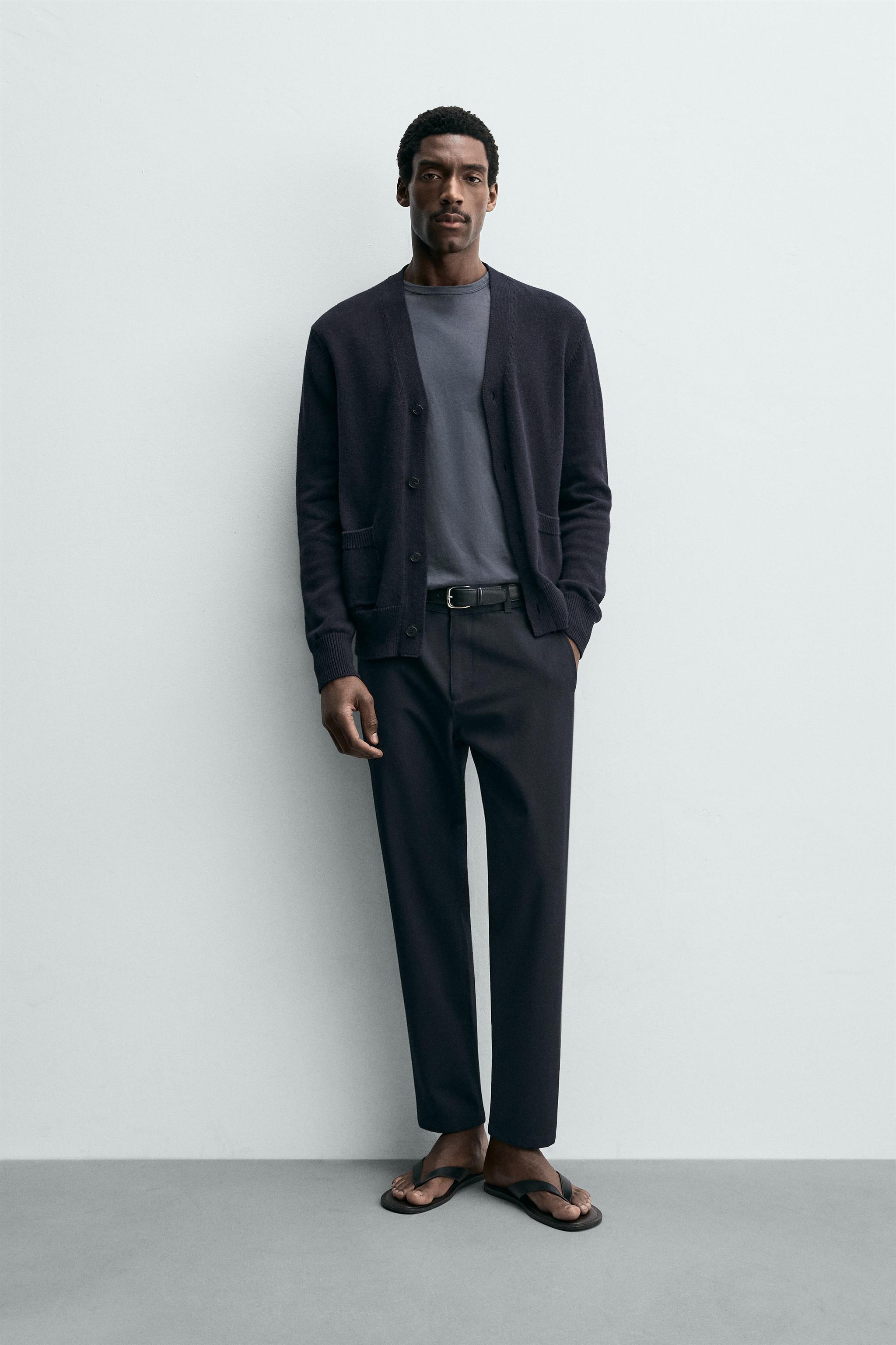 テクスチャー コンフォートパンツ - ダークネイビーブルー | ZARA