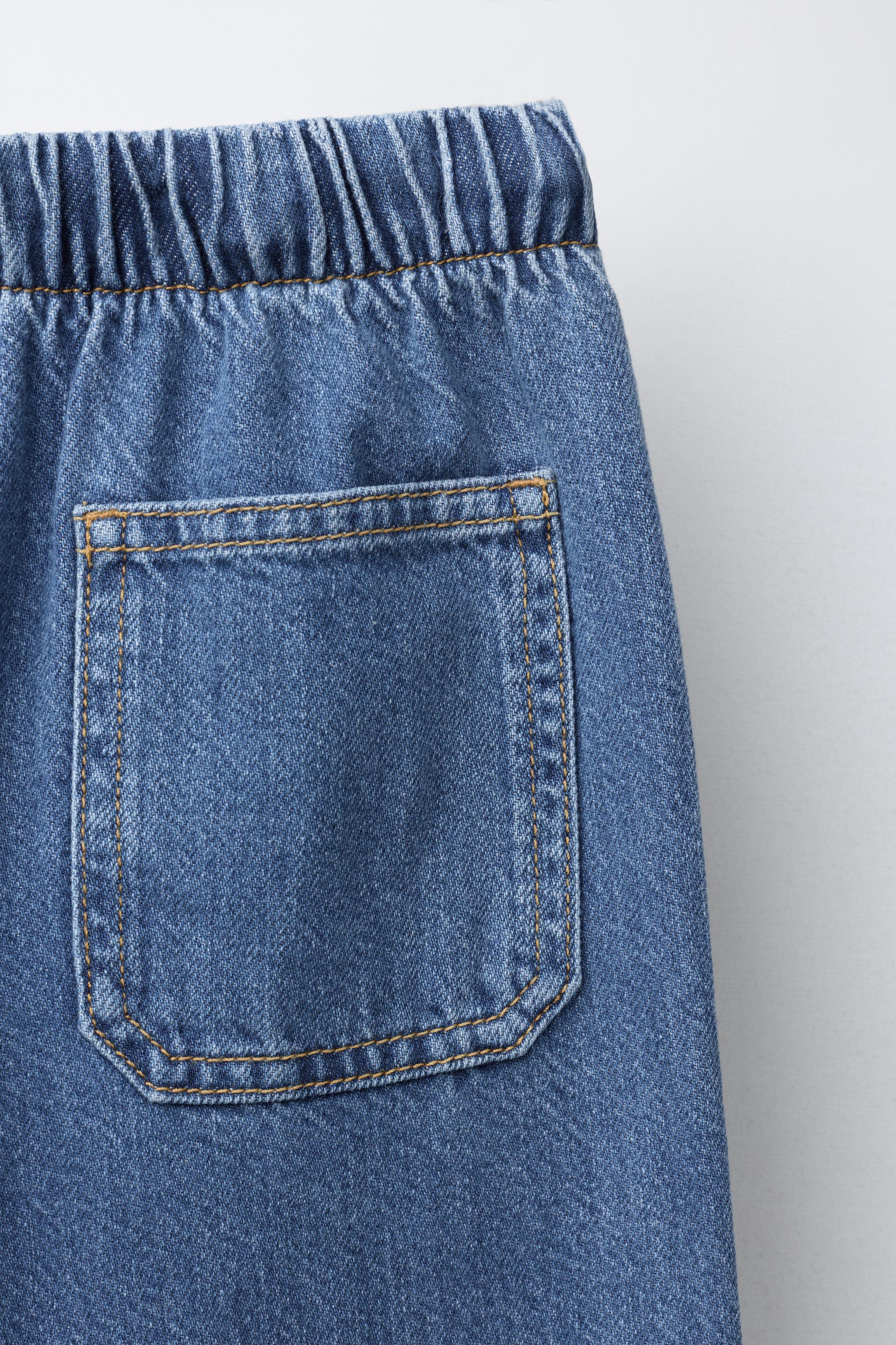 Детские джинсы Zara WIDE LEG JEANS WITH DRAWSTRINGS — фото 5