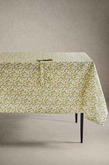 TISCHDECKE MIT ZITRONENPRINT - Grün von Zara - Bild 0