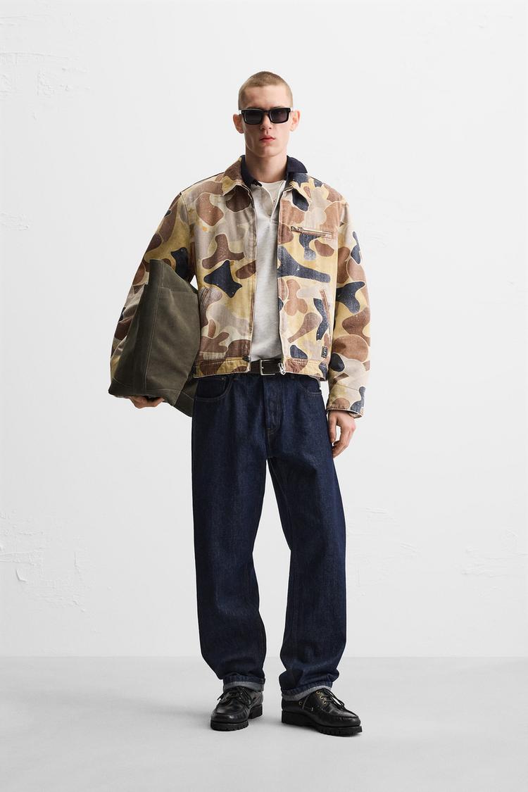 Camuflaje Chaqueta Militar Hombre Zara Chamarra Camuflaje Zara