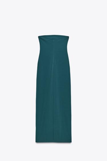 ROBE BUSTIER - Vert de Zara - Image 5