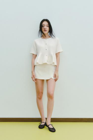 SKORT - Oyster-white by Zara