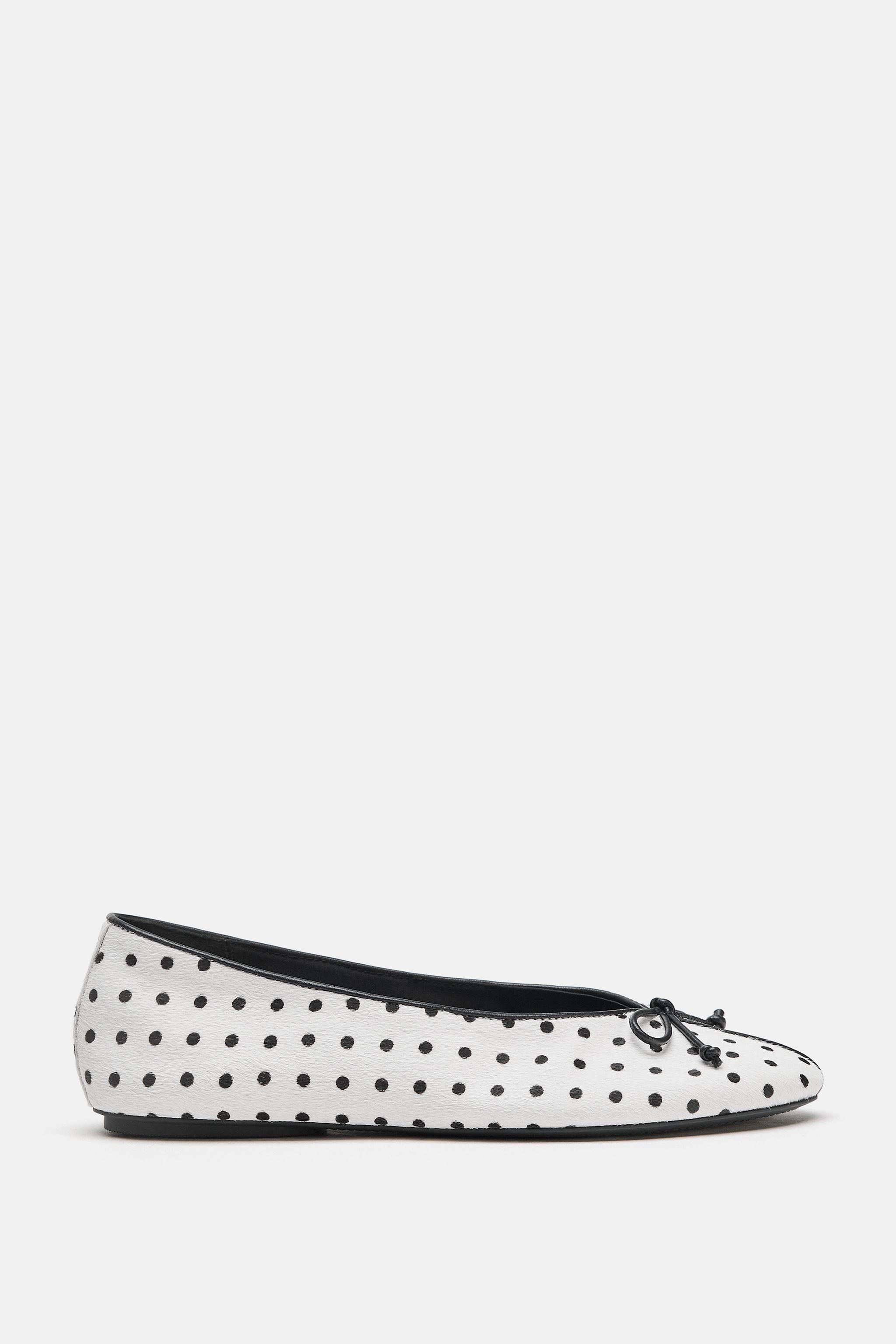 Обувь Zara PRINTED LEATHER BALLET FLATS — фото 3