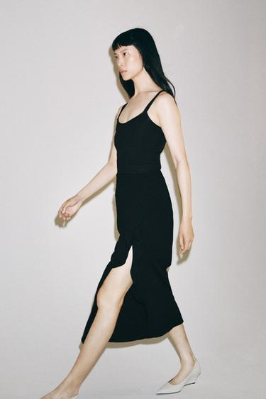 ЮБКА МИДИ С ВОЛАНАМИ — ZW COLLECTION — ЧЕРНЫЙ от Zara