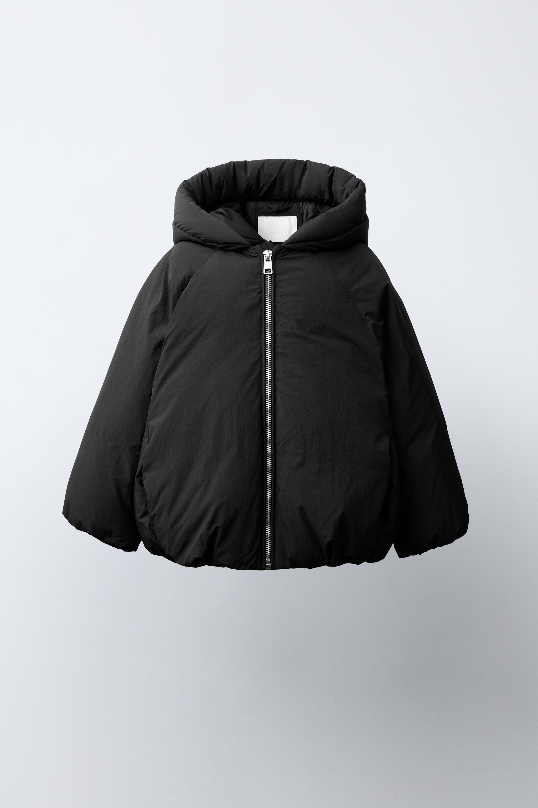 50/50 FEATHER & DOWN WATER-REPELLENT PUFFER JACKET — Black