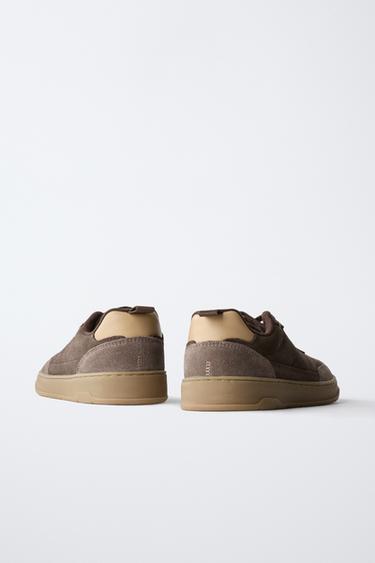 TENNIS OU BASKET EN CUIR BAREFOOT - Marron de Zara - Image 6
