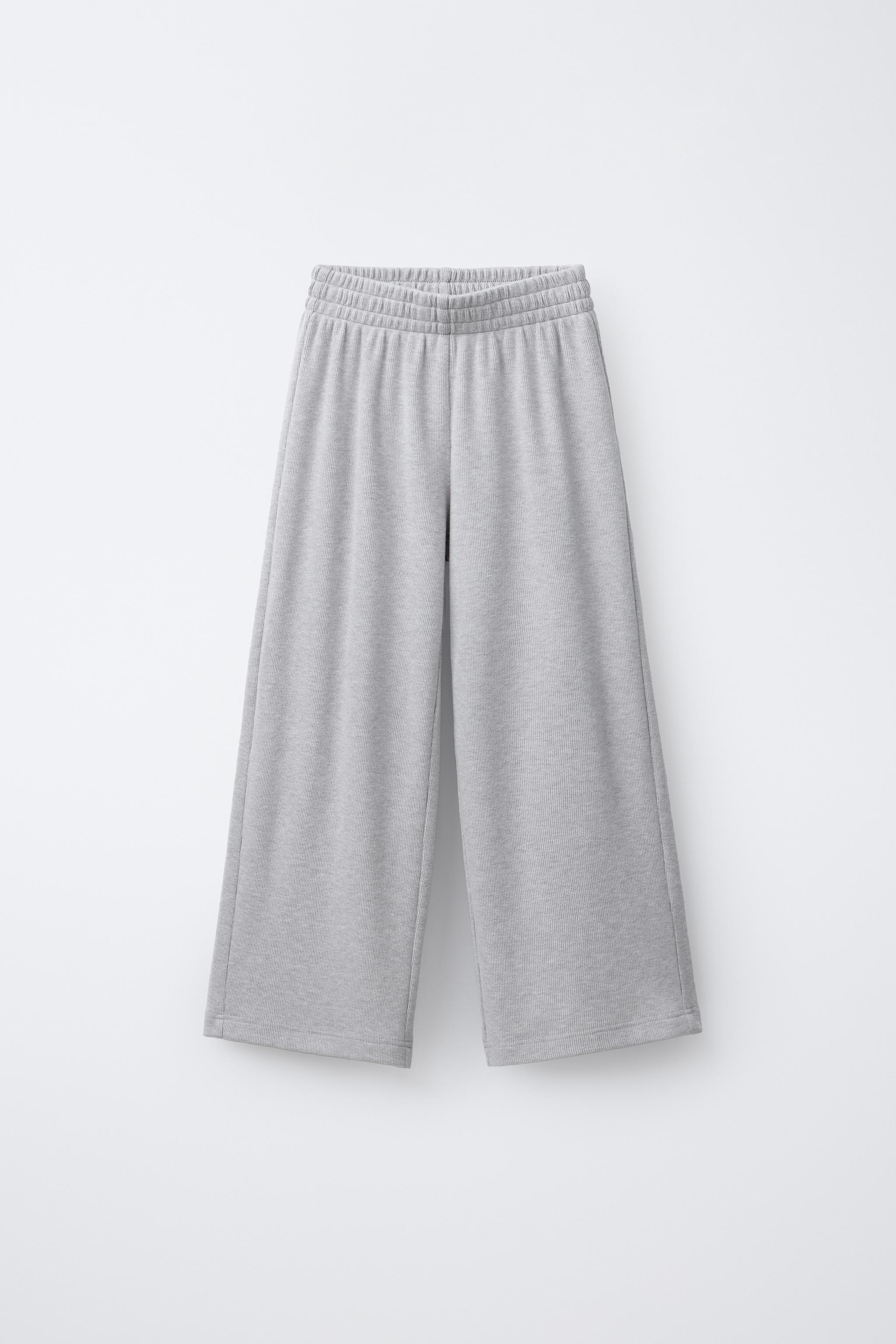 ソフトタッチ ワイドレッグパンツ - グレー | ZARA Japan / 日本