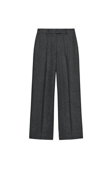 PANTALÓN RECTO TIRO MEDIO - Gris vigoré de Zara
