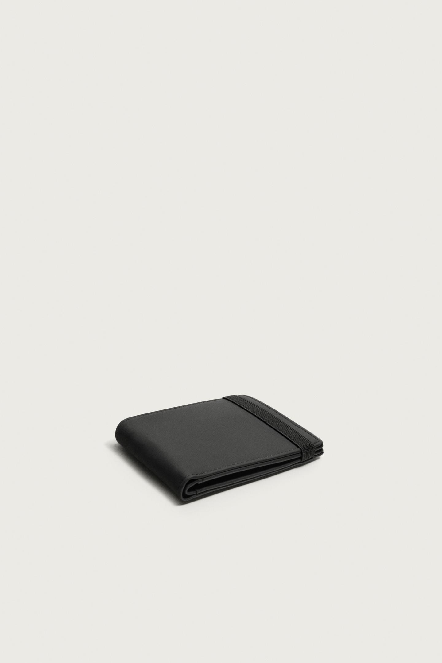 Мужской кошелёк Zara Rubberized Wallet, цвет: Чёрный — фото 2