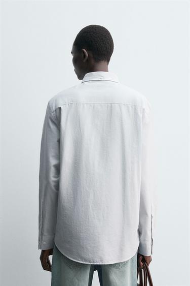 CHEMISE OXFORD RAYURES - Bleu ciel de Zara - Image 2