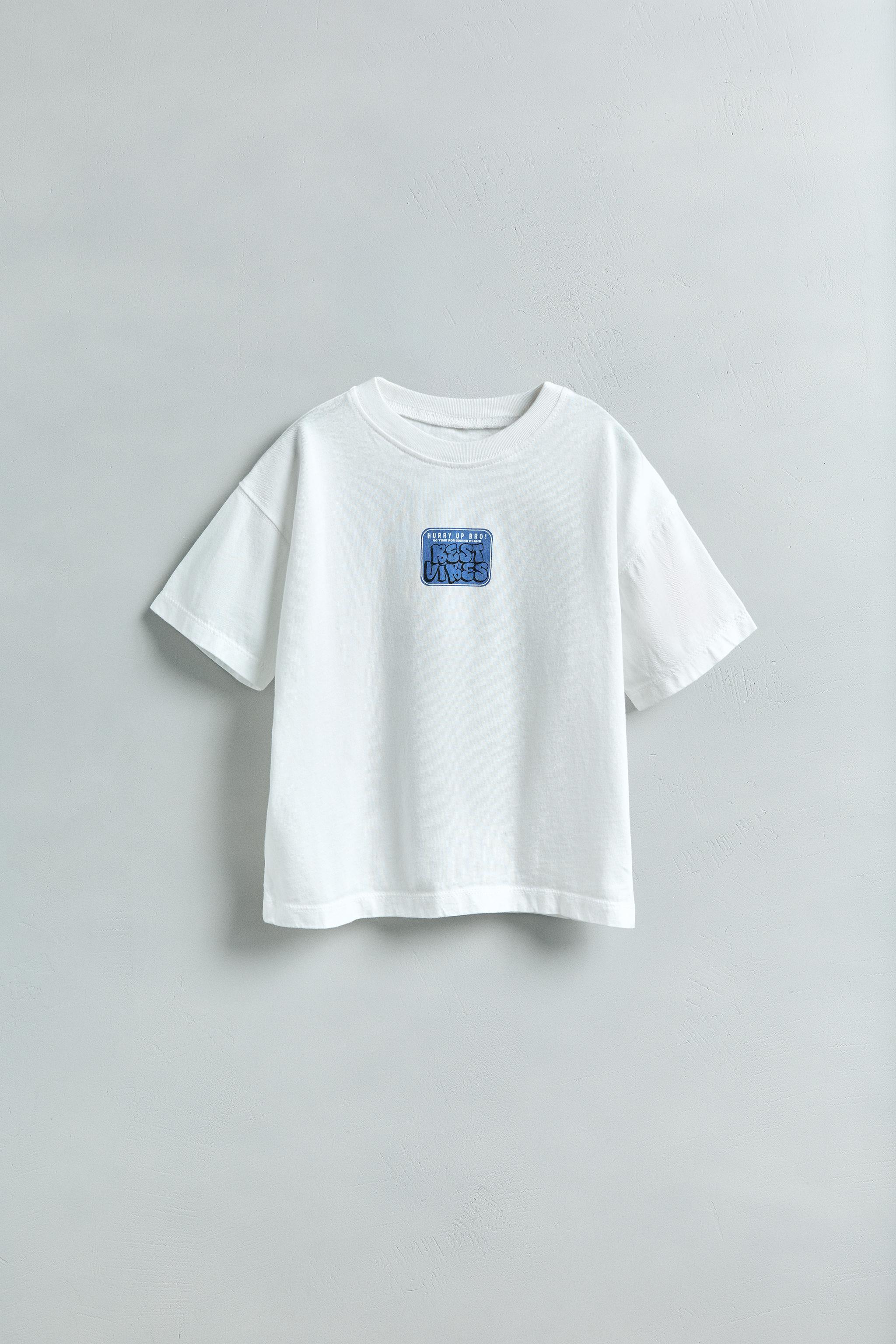PRINTED T-SHIRT - Oyster-white | ZARA United States