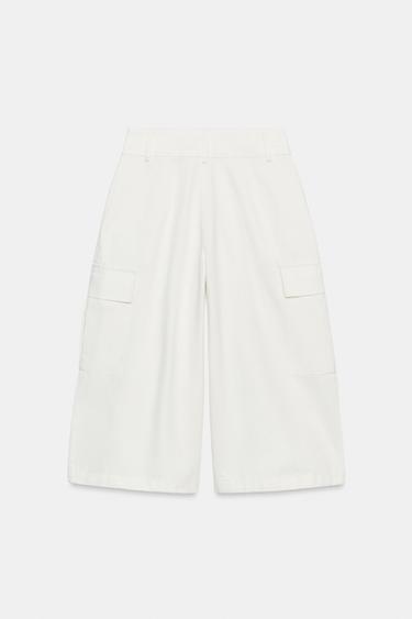 LONG CARGO BERMUDA SHORTS - Ecru by Zara - Image 7
