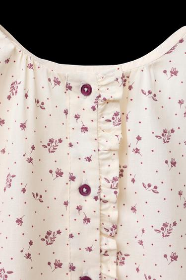 FLORAL PRINT BLOUSE - Mid-ecru by Zara