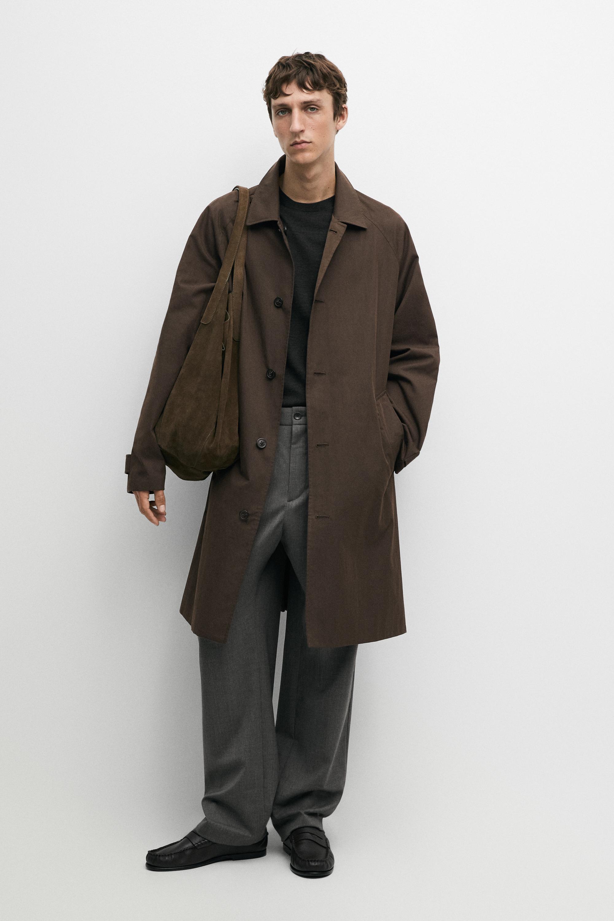 Long reversible trench coat