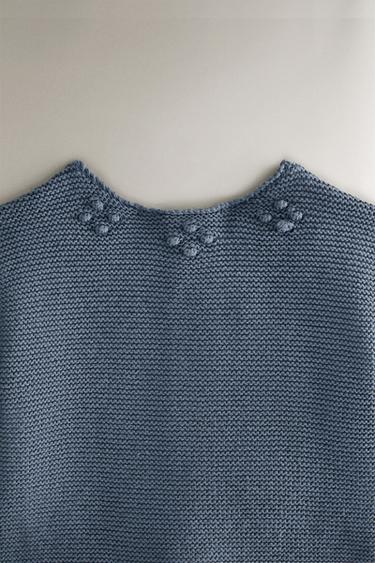 JERSEY DE COTON BÉBÉ RELIEFS BRODÉS - Bleu de Zara - Image 1
