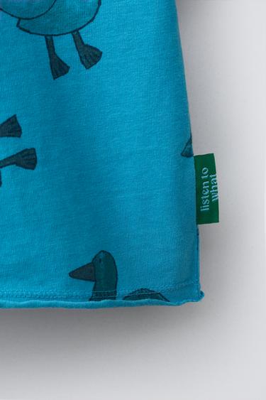 DUCK PRINT T-SHIRT - Mid-blue by Zara - Image 3