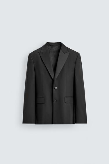 VESTE DE SMOKING REGULAR FIT AVEC LAINE - Noir de Zara