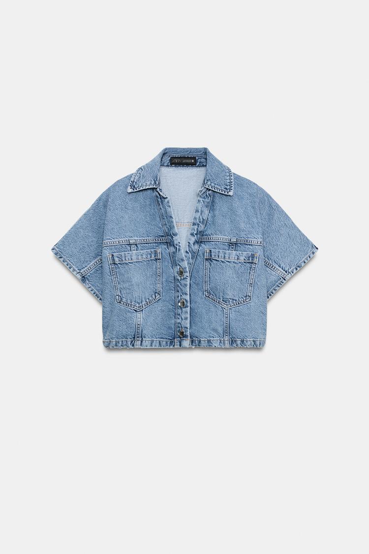 Camisa vaquera corta Z1975 7