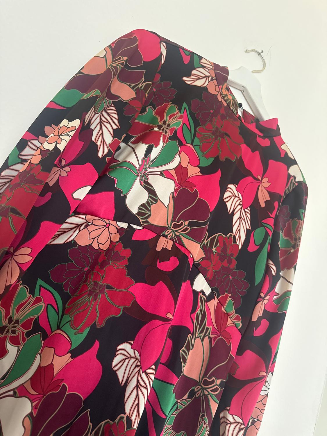 FLORAL PRINT SATIN DRESS - Image 3