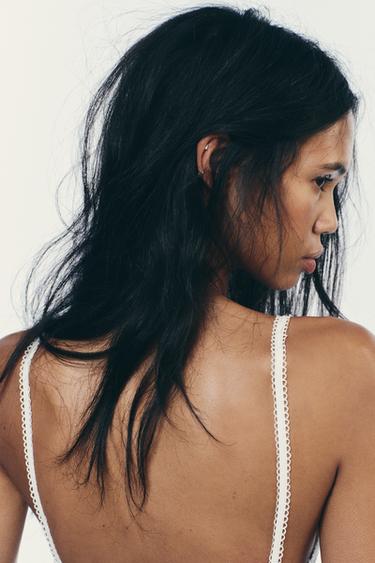 POINTELLE TOP - Light ecru by Zara - Image 2