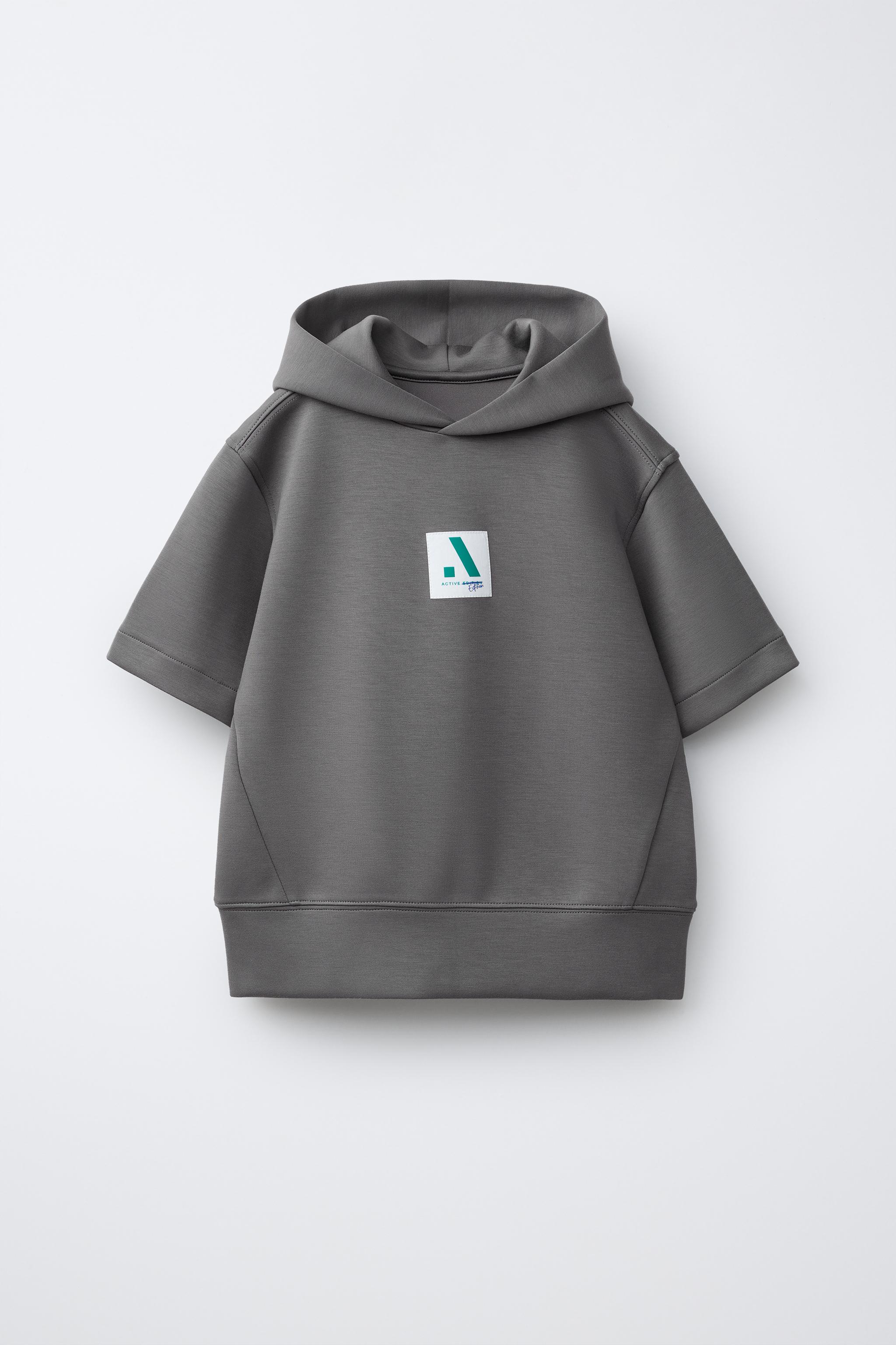 SPORTY SHORT SLEEVE MODAL HOODIE