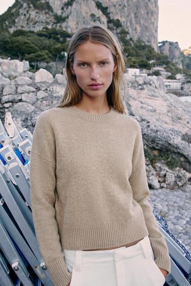 SOFT KNIT JUMPER - Taupe grey by Zara
