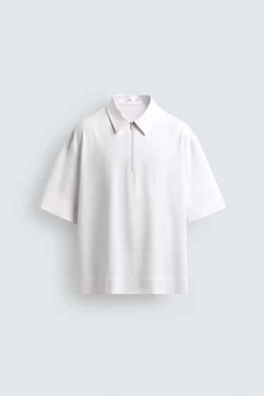 POLO TÉCNICO CREMALLERA - Blanco de Zara