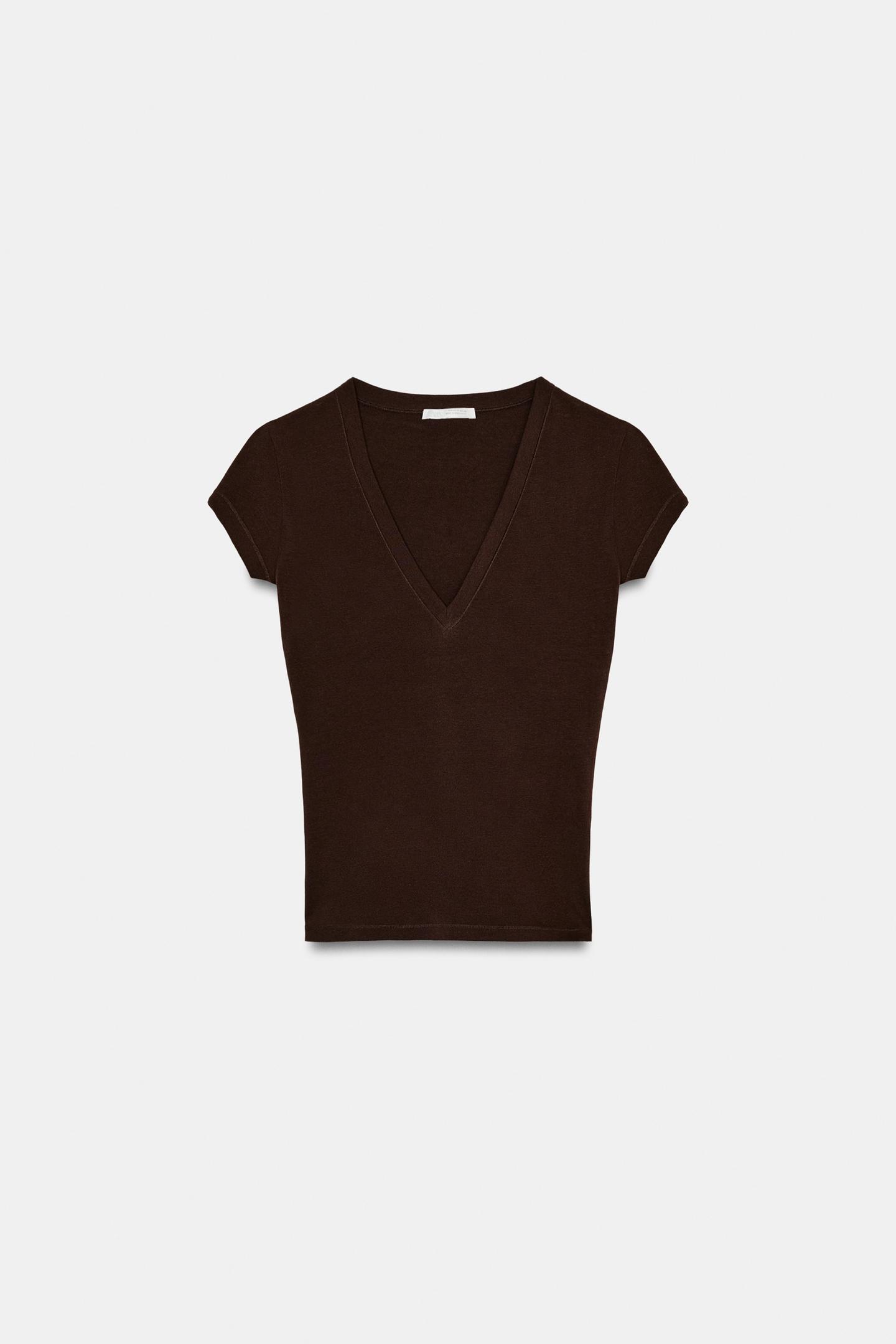 Zara V-NECK T-SHIRT