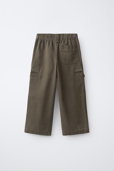 RELAXED CARGO PANTS — Dark khaki 2