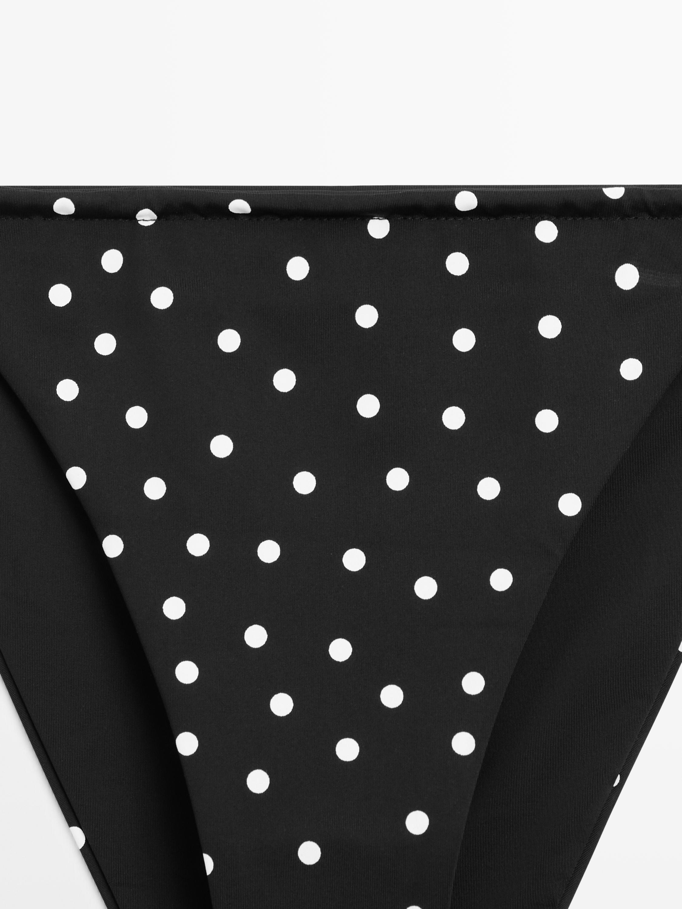 Bas de bikini imprimé à pois
