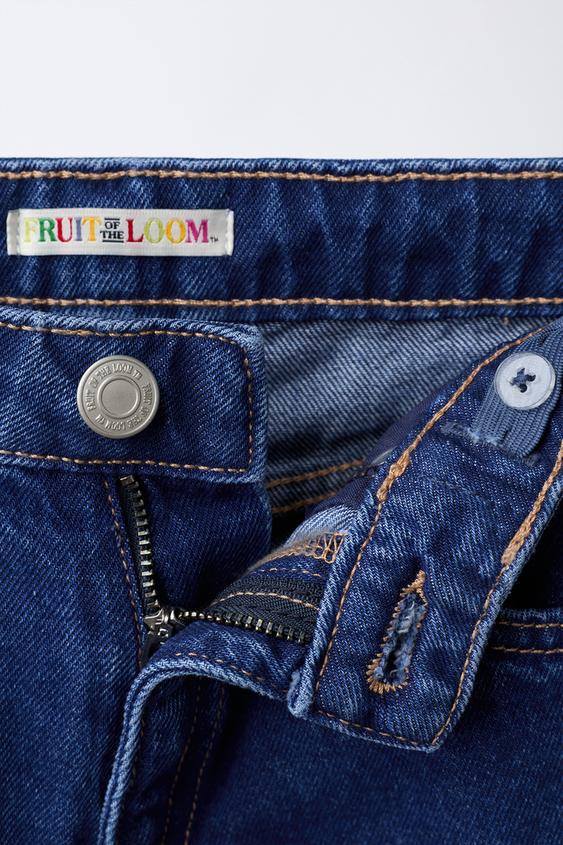 JEAN LOOSE FRUIT OF THE LOOM™ - bleu jean de Zara - Image 2
