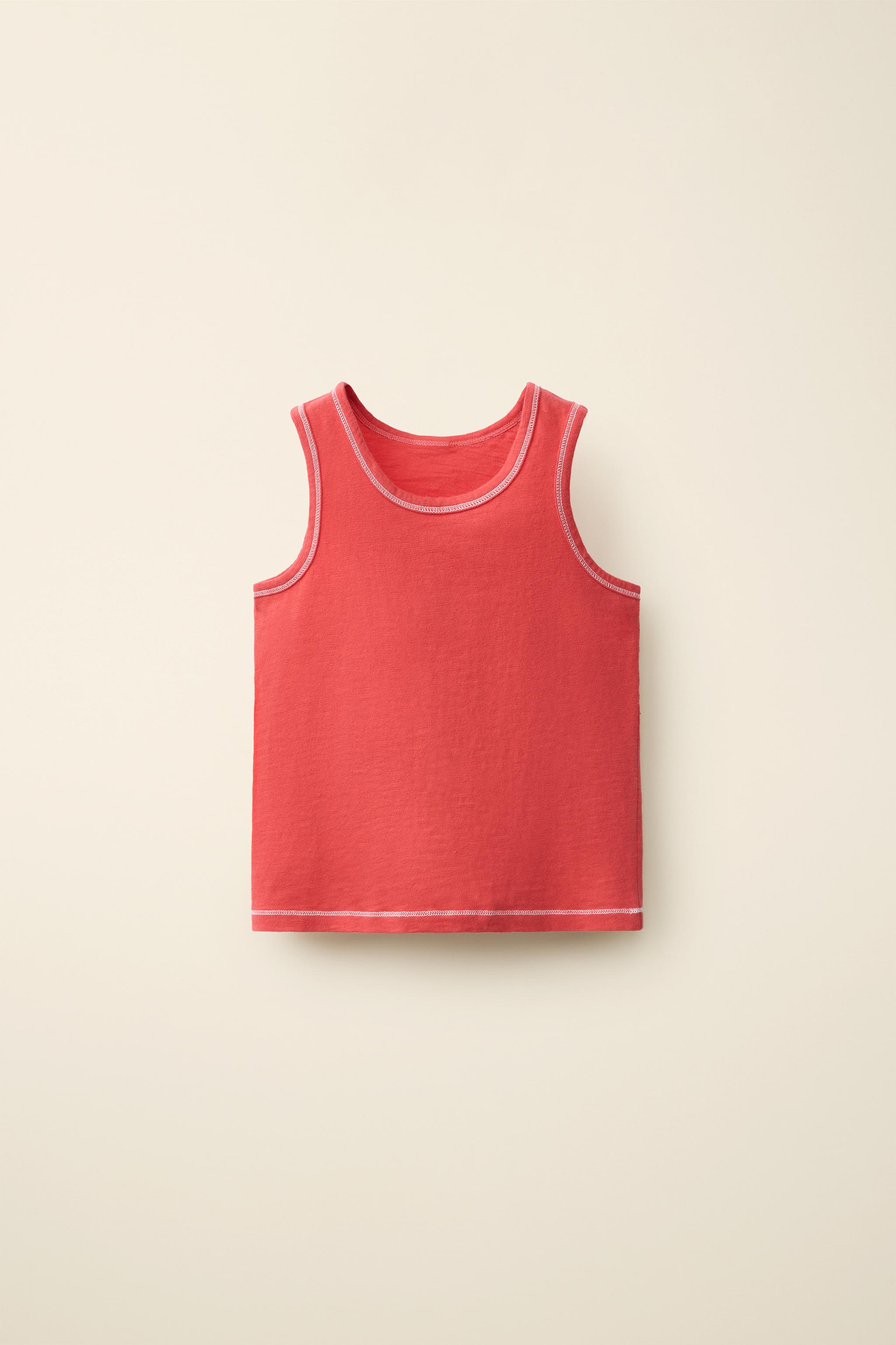 TOPSTITCHED T-SHIRT CREATED BY CARAMEL LONDON X ZARA - Beige