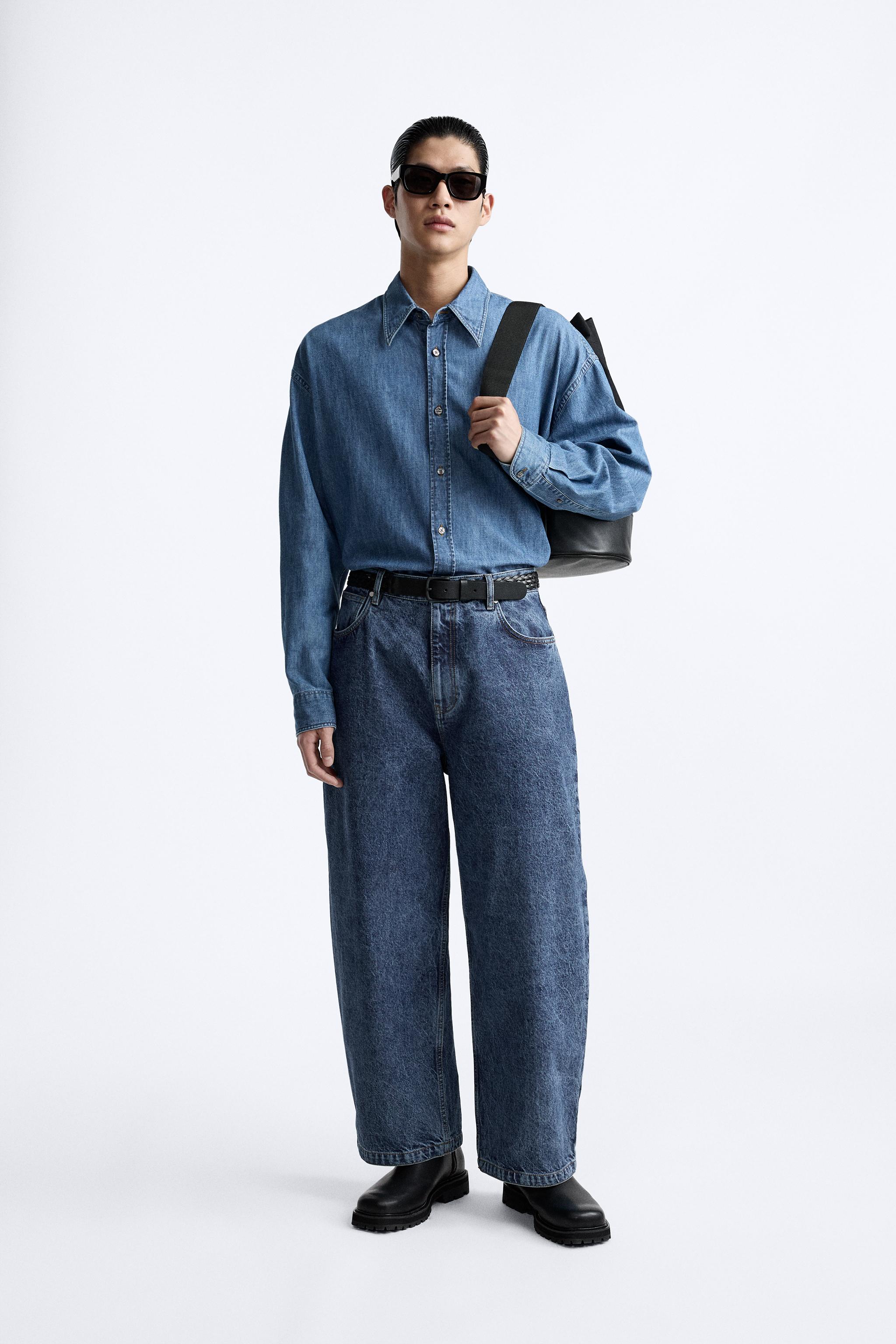 WIDE-LEG 寬管牛仔褲- X STUDIO NICHOLSON - 黑色| ZARA Hong Kong SAR 