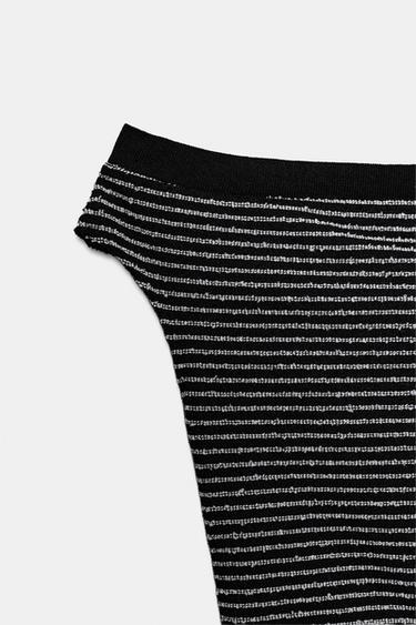 STRIPED BOUCLÉ TOP - Black / Ecru by Zara - Image 8