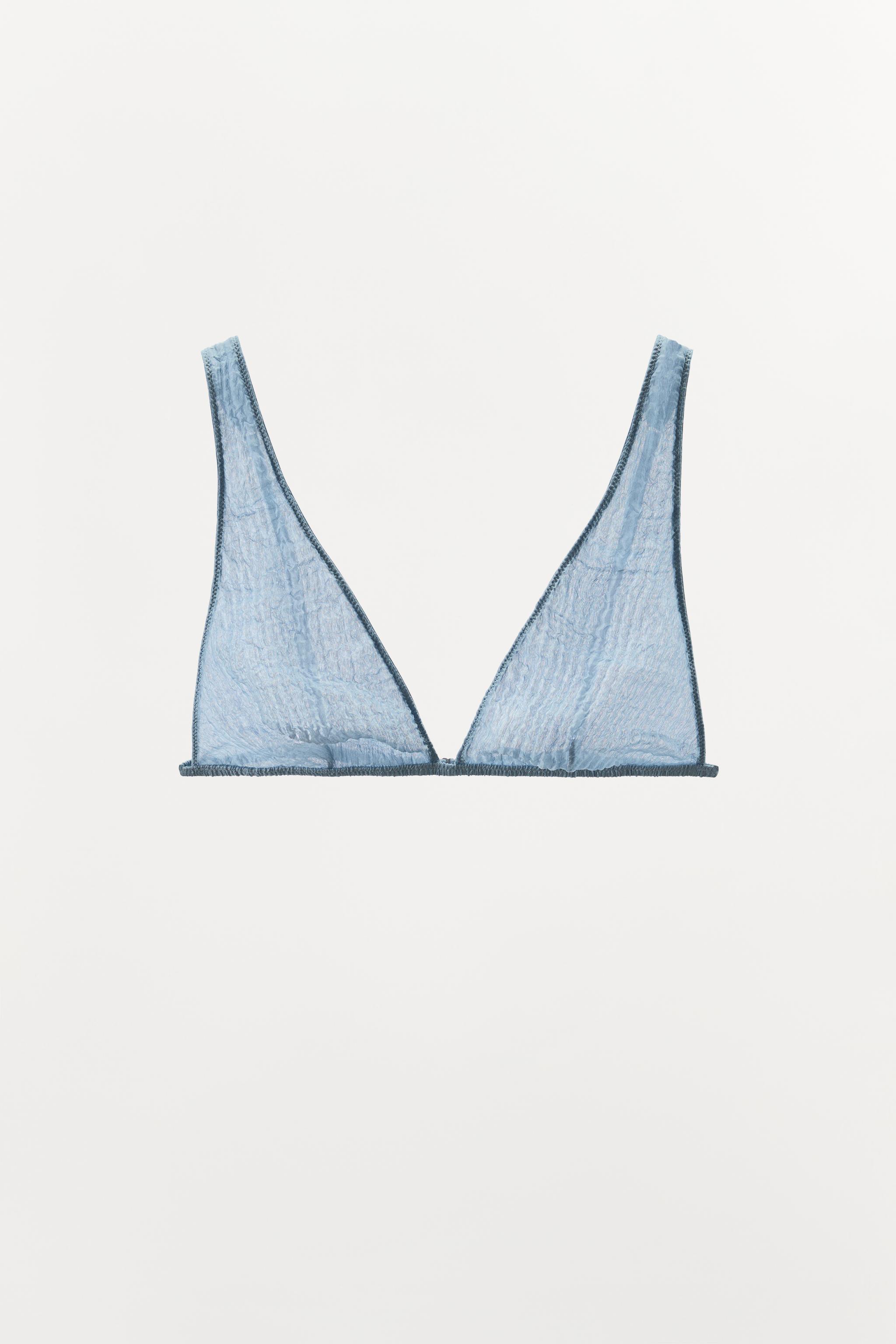 LIMITED EDITION 100% SILK CRINKLE EFFECT BRALETTE - Light