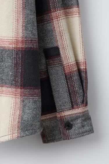 CHECK OVERSHIRT - Red by Zara - Image 3