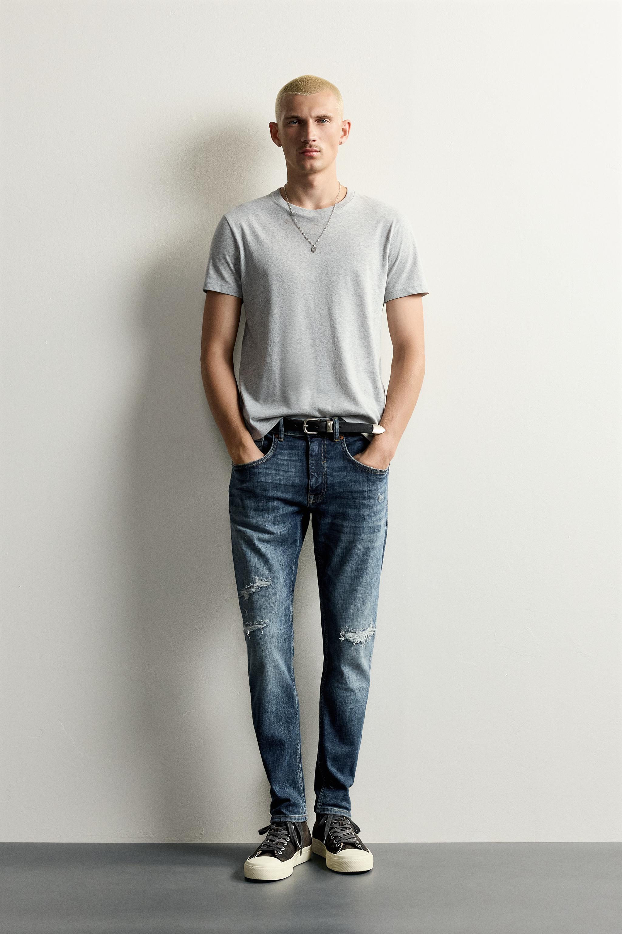 DISTRESSED SKINNY FIT JEANS
