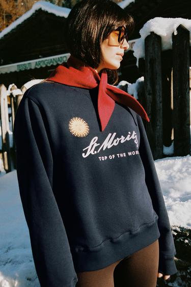 ST. MORITZ® SWEATSHIRT - Navy blue by Zara