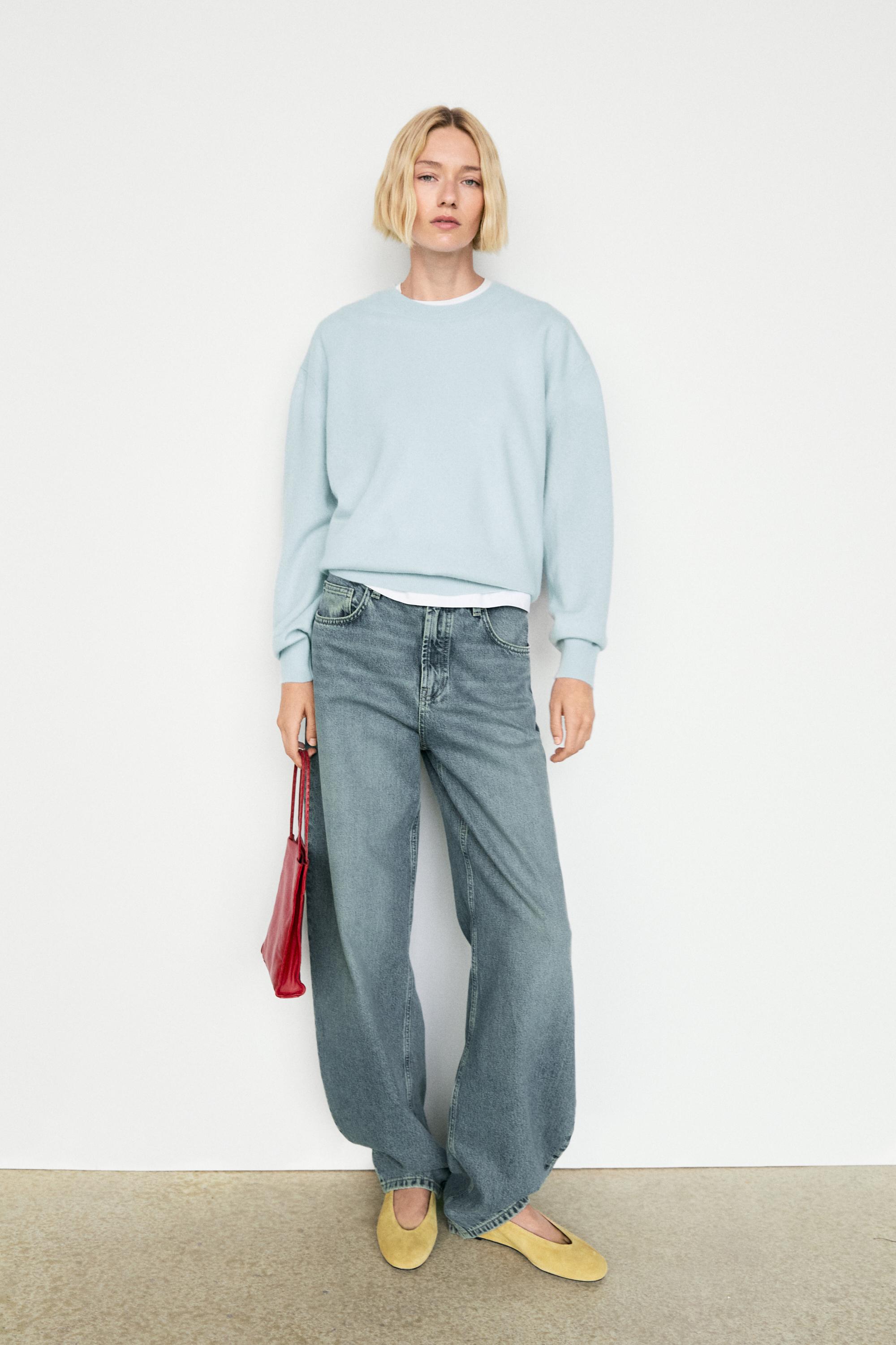 100% cashmere long sleeve sweater