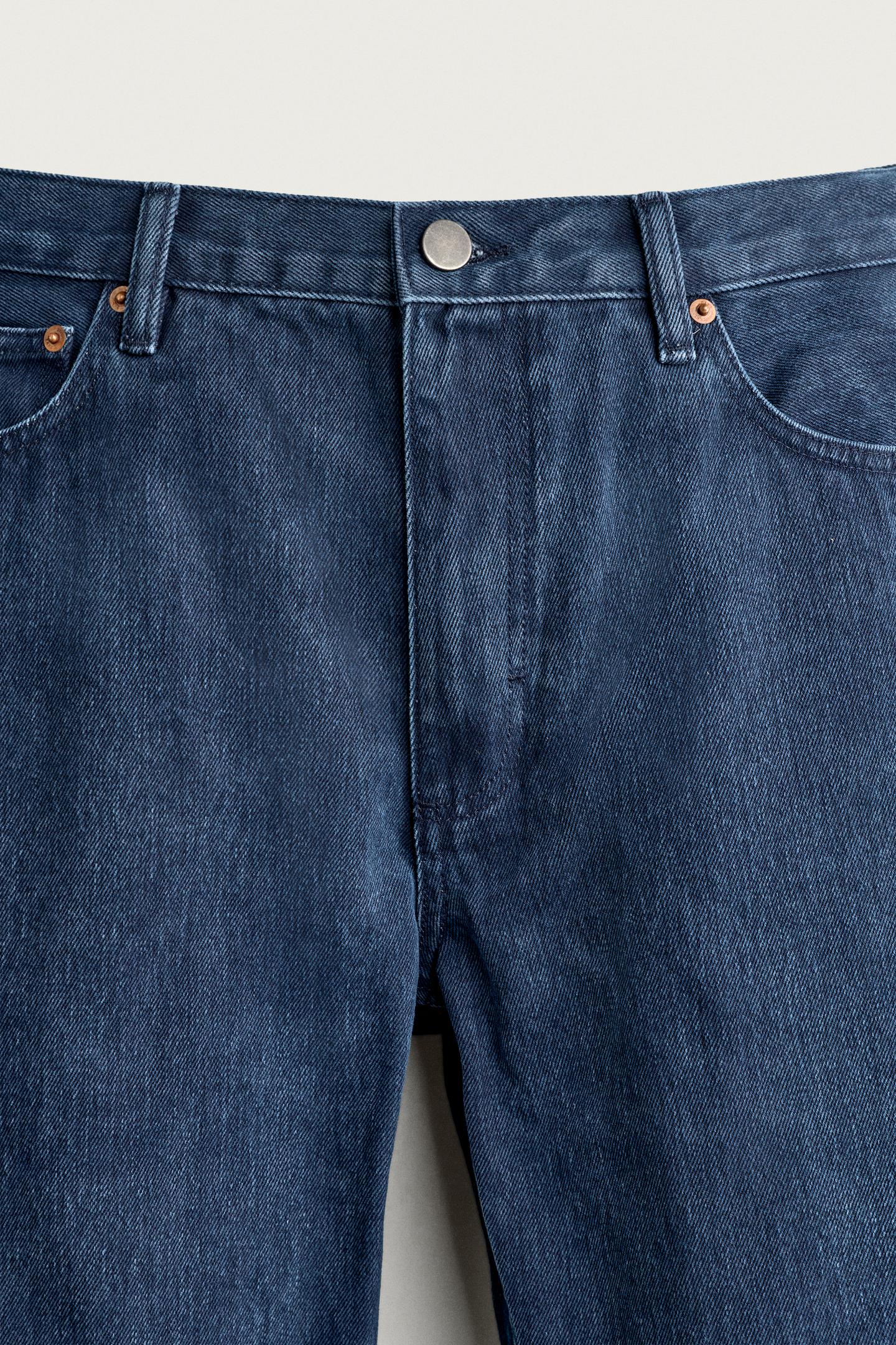 Мужские джинсы Zara Regular Fit, цвет: Индиго — фото 9