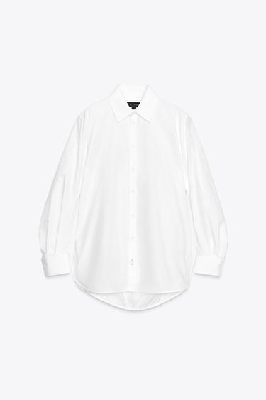 ZW COLLECTION POPLIN SHIRT - White by Zara - Image 6