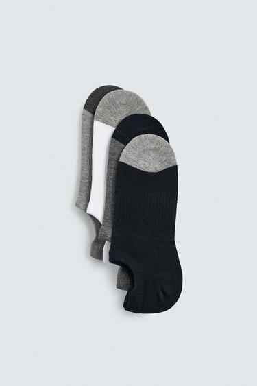 PACK OF 4 NO-SHOW SOCKS - various by Zara