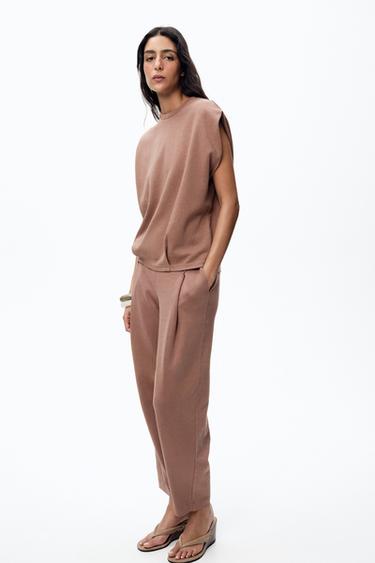 CAMISETA INTERLOCK LAVADA - Terracota de Zara - Imagen 0