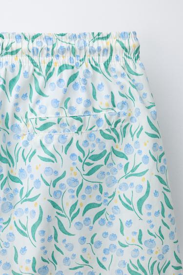6-14 YEARS/ LEAF PRINT SWIM SHORTS - Ecru by Zara - Image 3