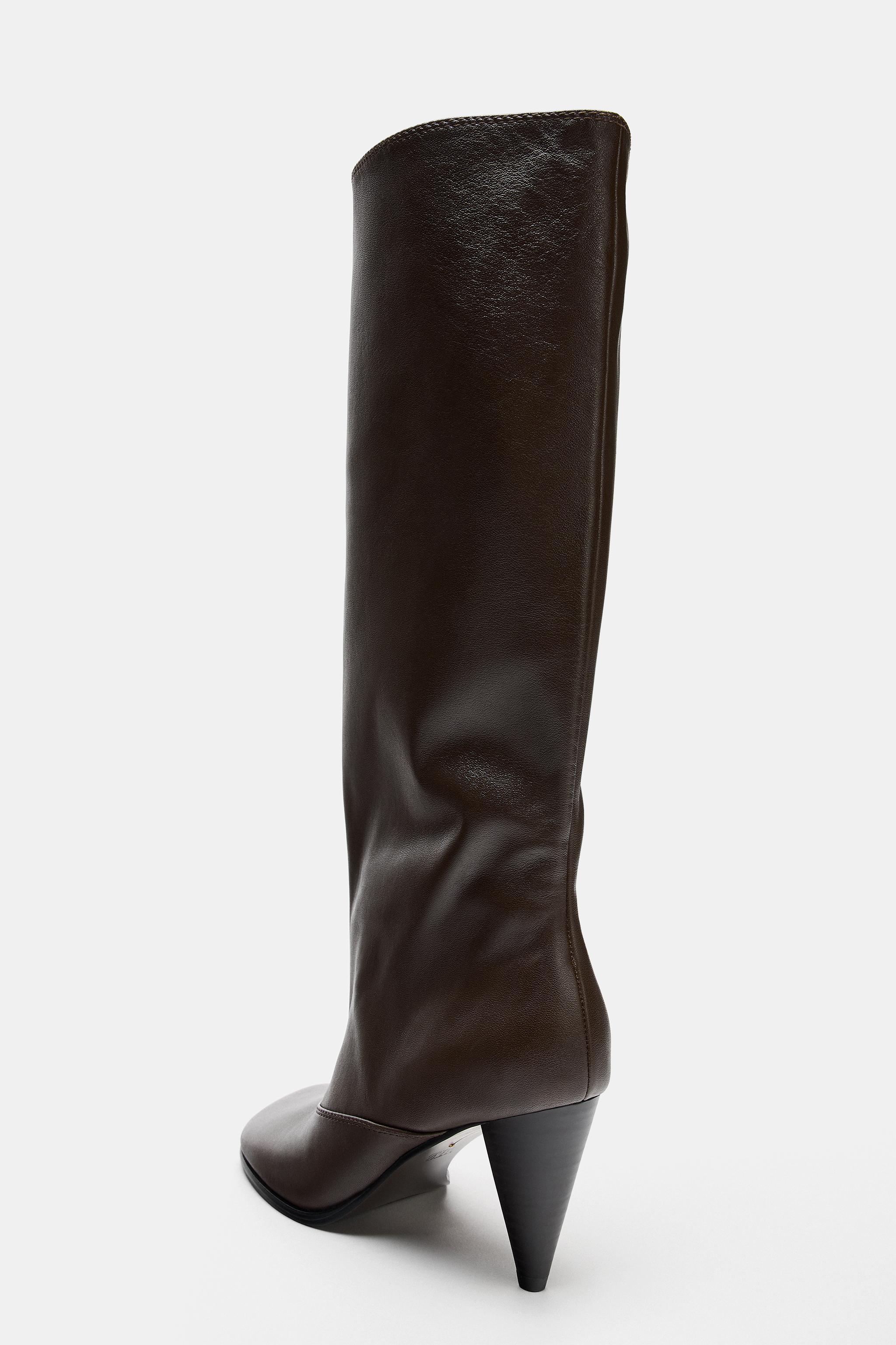 LEATHER HEELED BOOTS