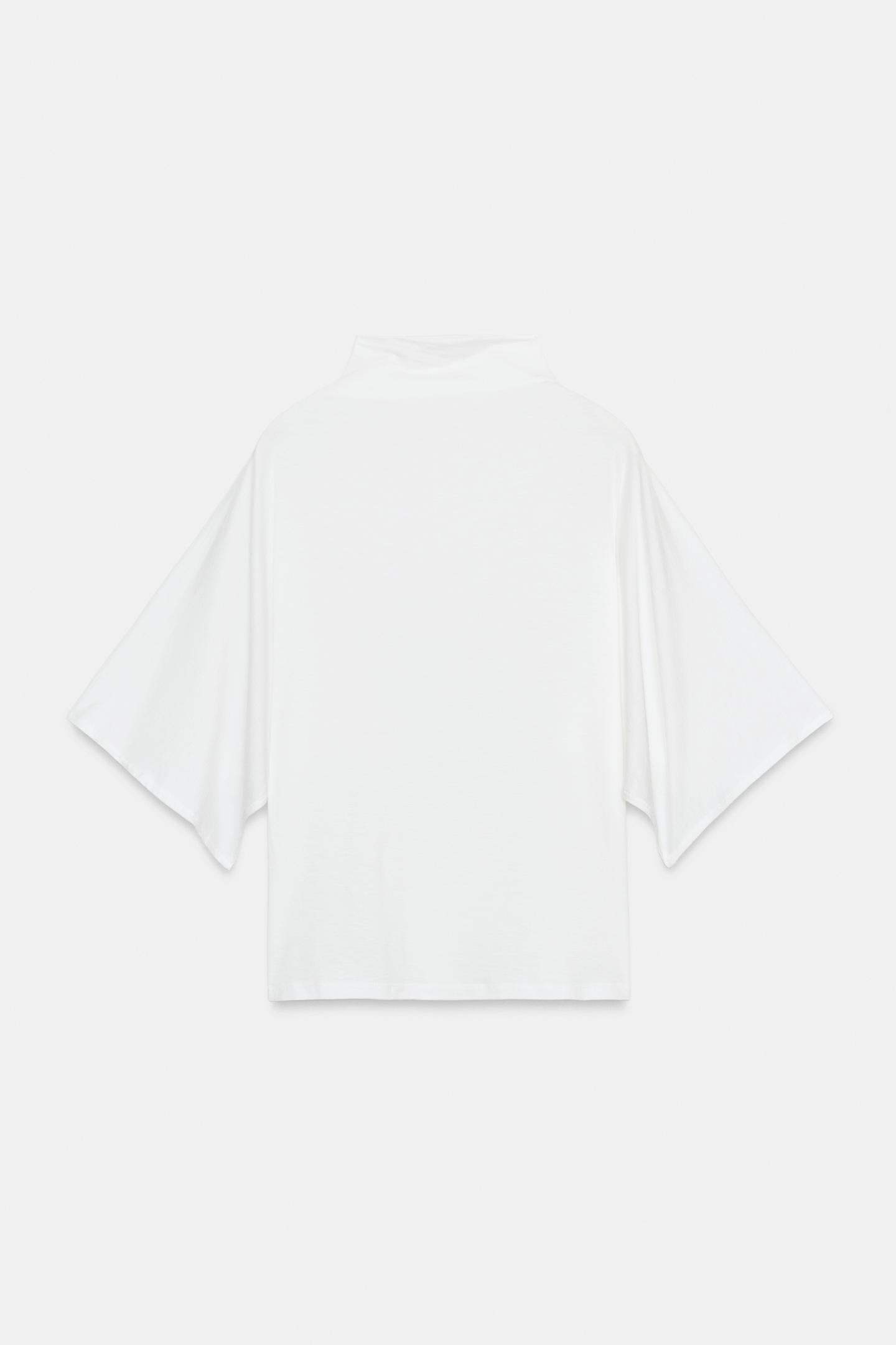 Женский топ Zara High Collar Top, цвет: Белый — фото 4