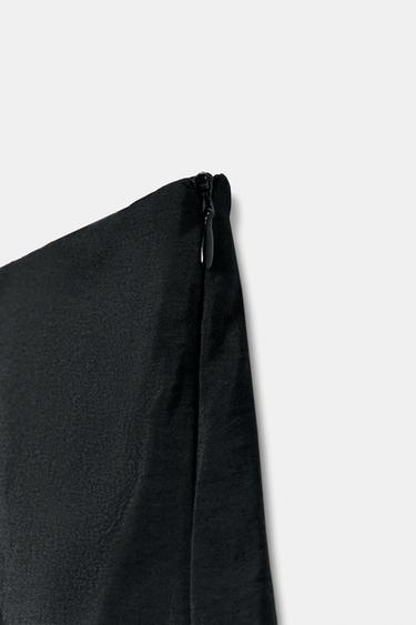 JUPE MI-LONGUE FLUIDE - Noir de Zara - Image 2