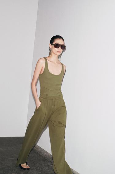 FLOWING STRAPPY T-SHIRT - Green by Zara - Image 4
