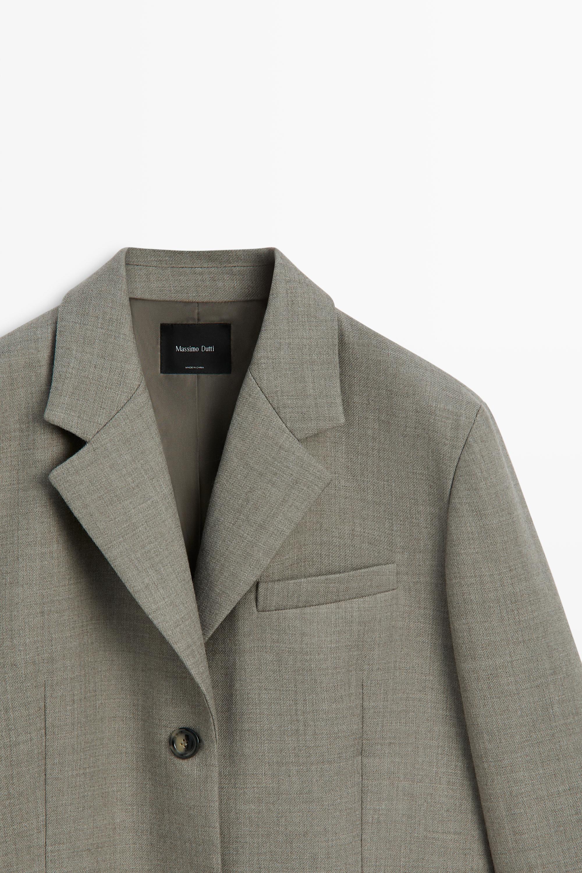 100% wool long coat