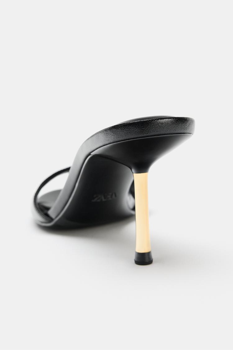 SANDALIAS DE TACÓN LAMINADAS 5
